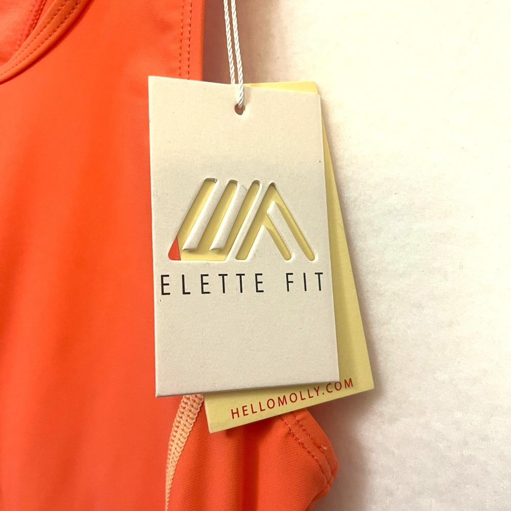 Elette Fit Toughgirl Zip Front Coral Swimsuit Hello Molly ‎ Women's 12 - Picture 4 of 6